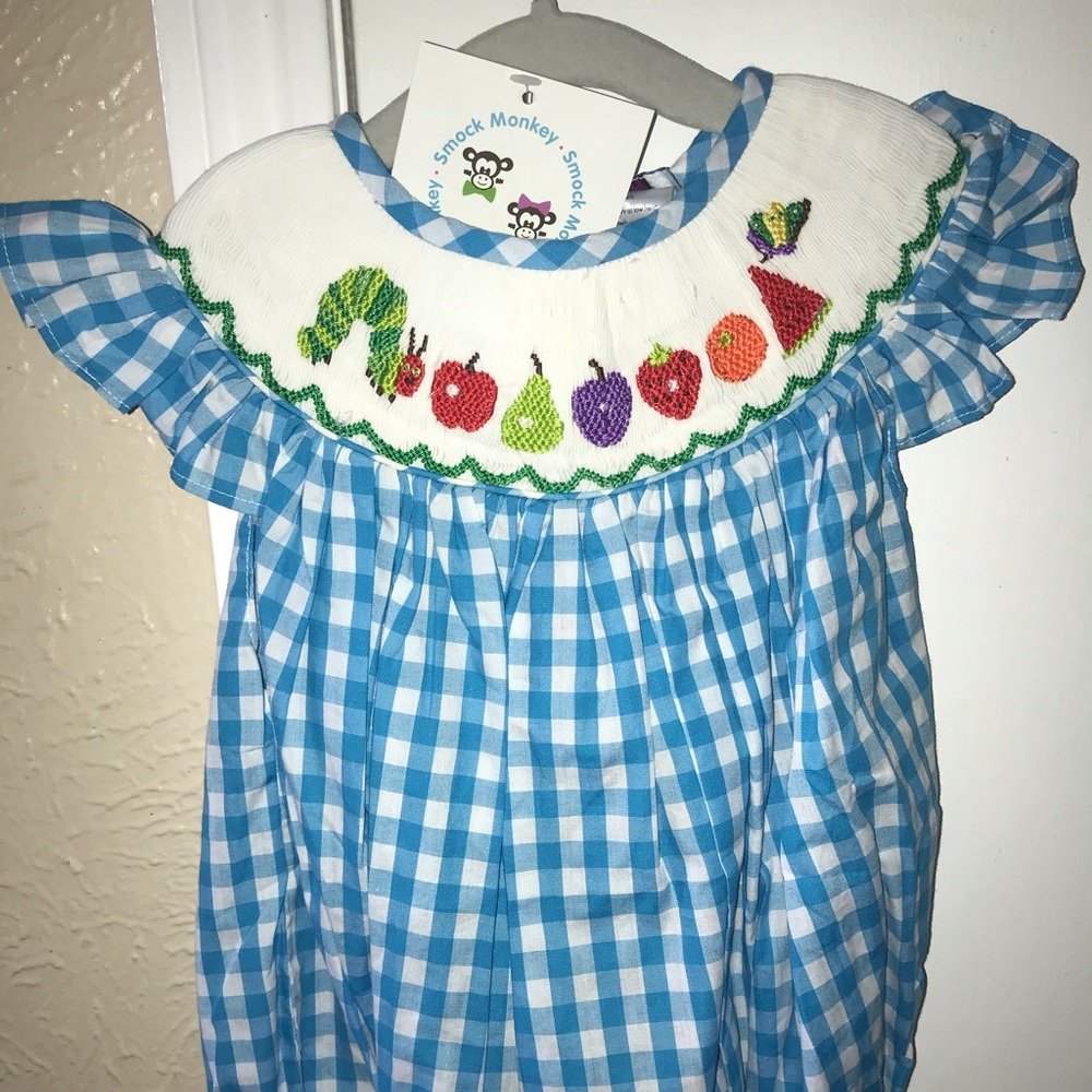 Smock Monkey Hungry Hungry Caterpillar Bubble 2T
